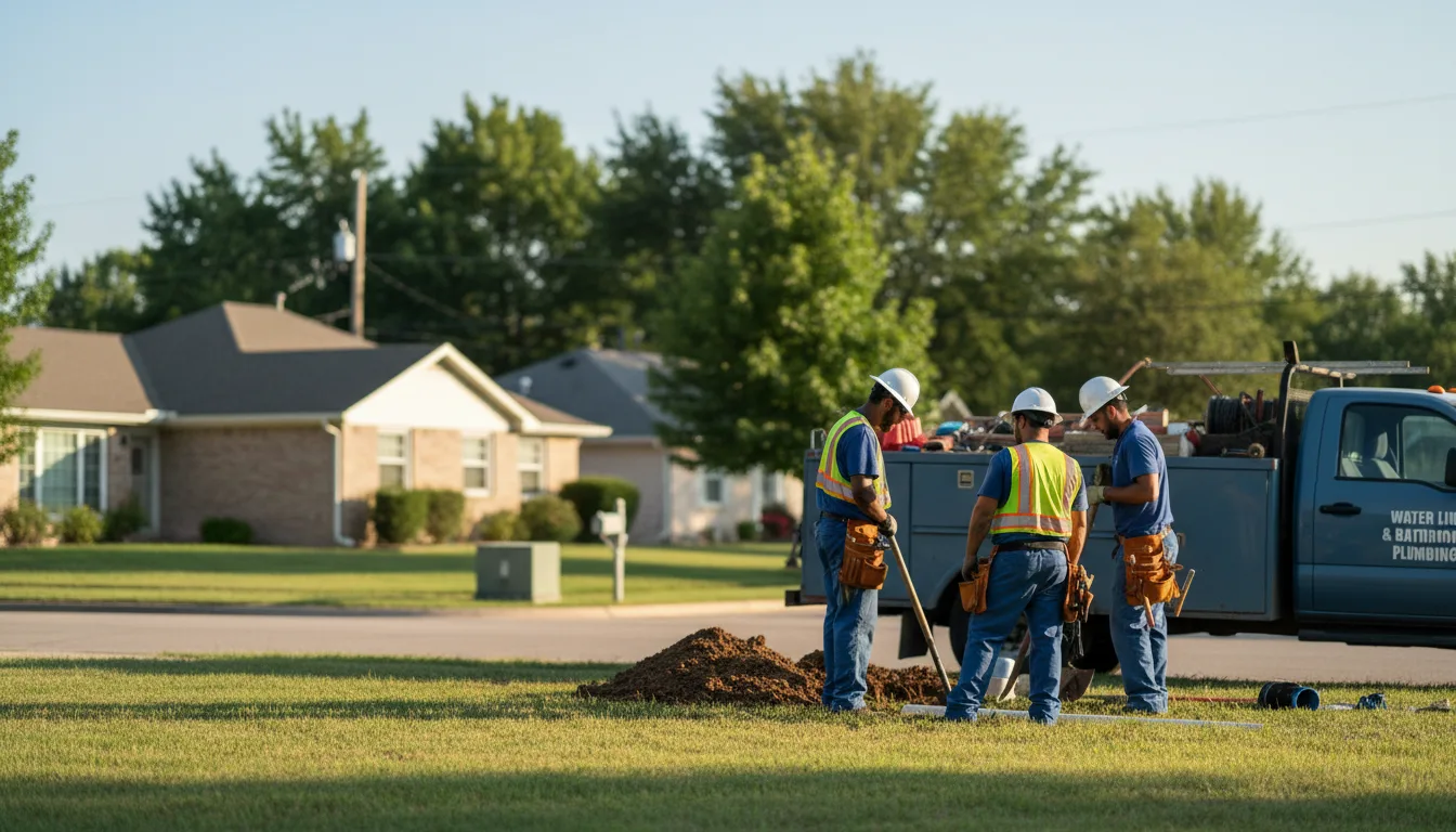 Residential water line and bathroom plumbing service in Newhebron, MS